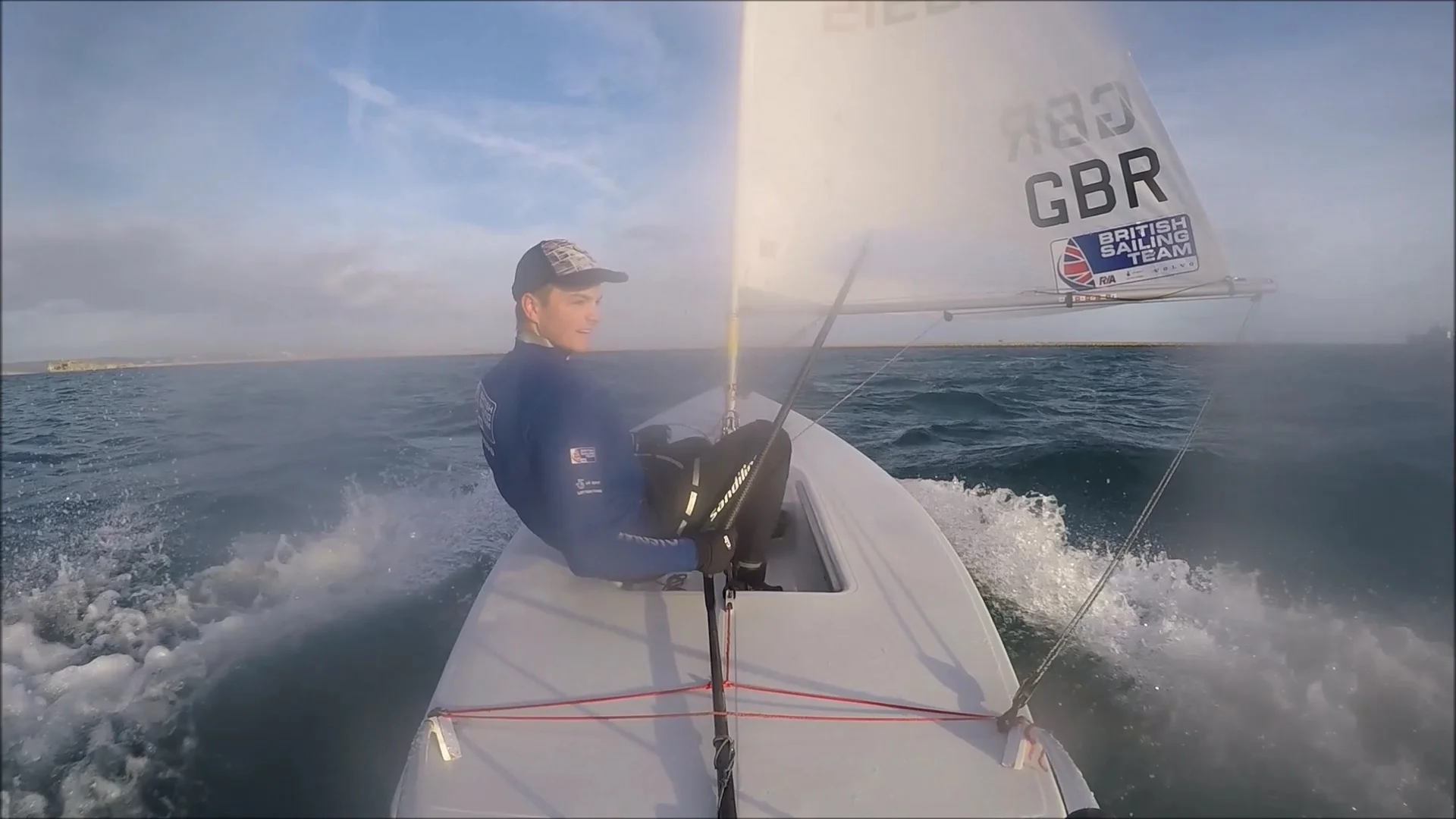 Obviously enjoying the windy sunset downwind sessions in Weymouth!