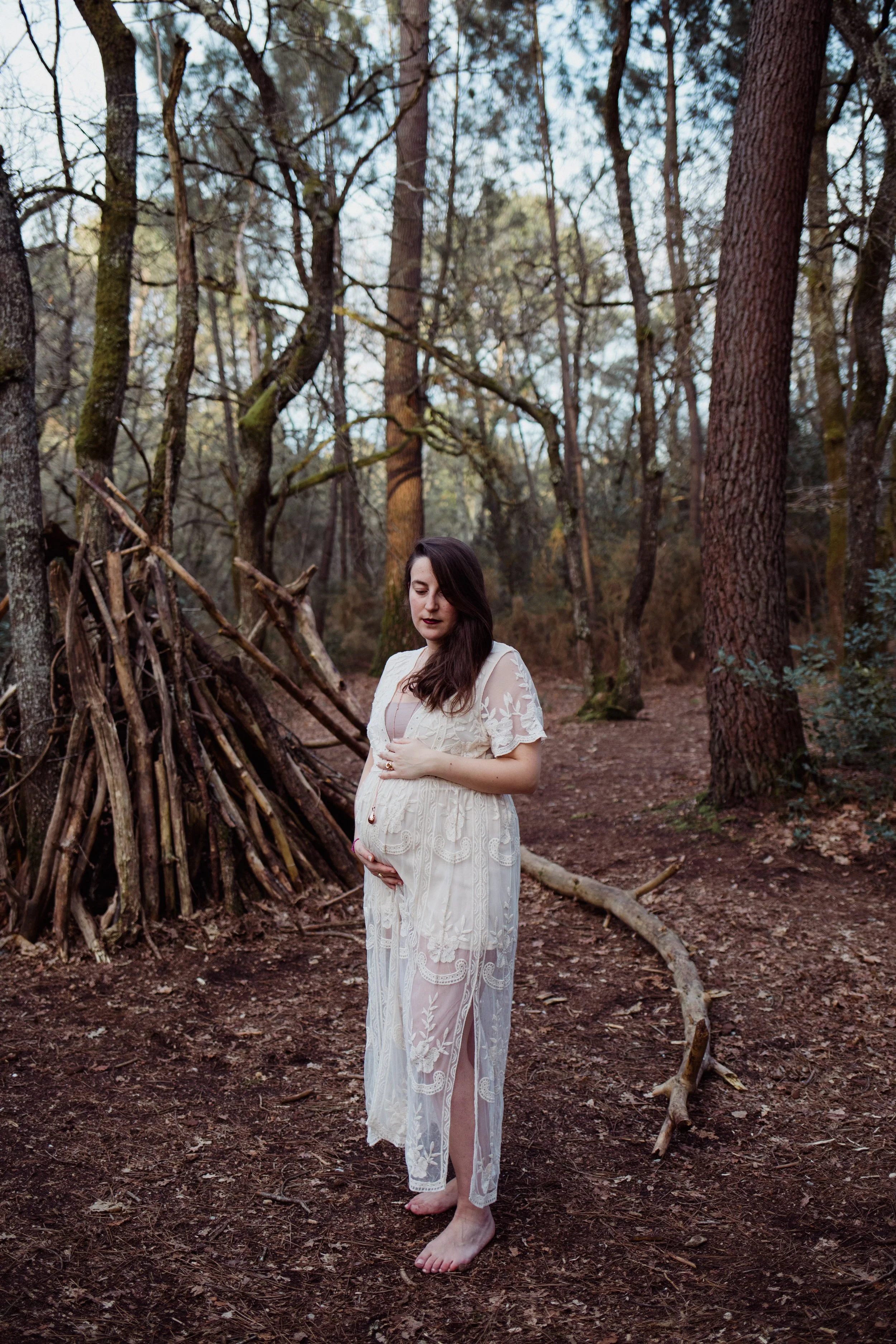 Une séance grossesse au coeur des bois