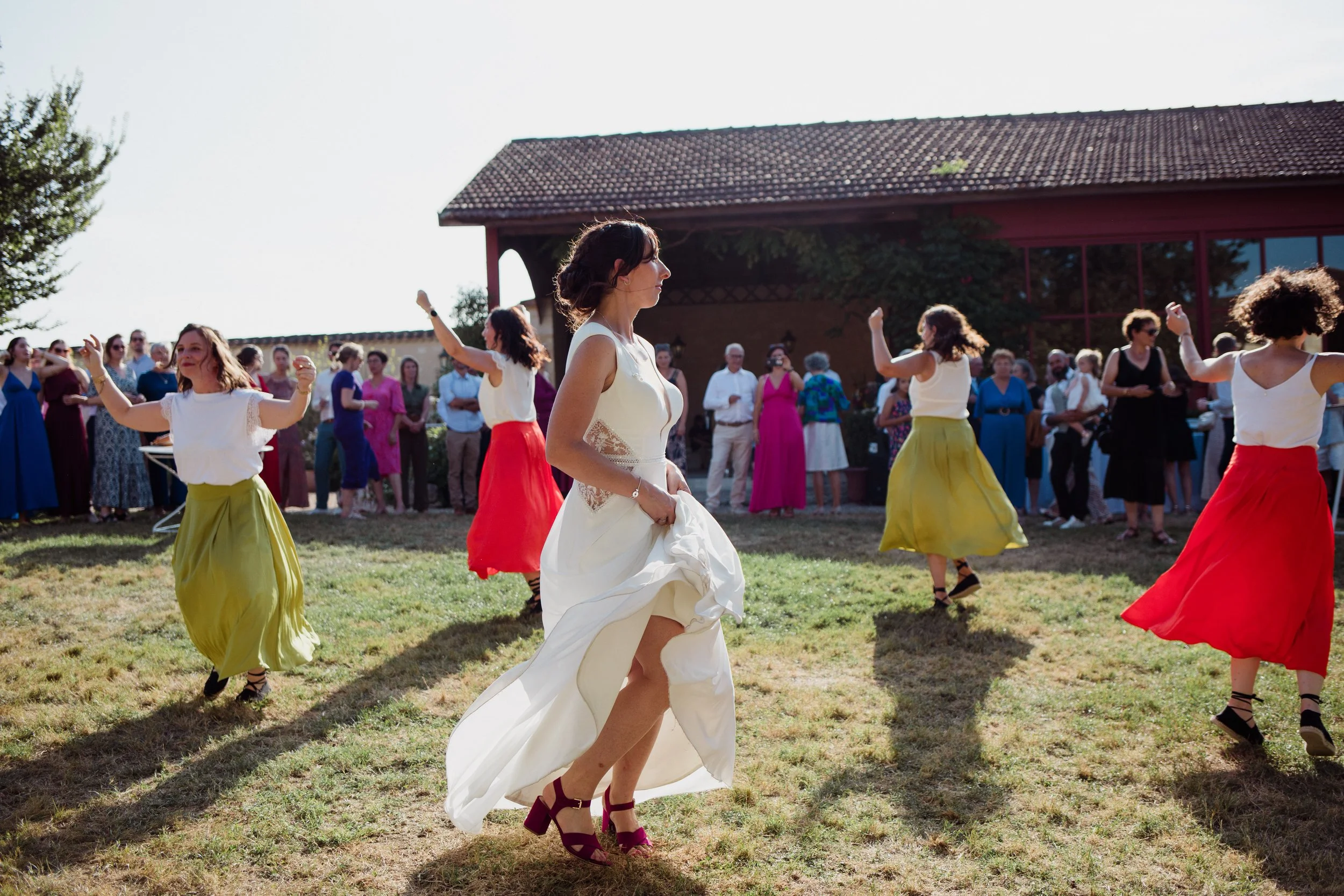 mariage rock coloré château de la Loubiere bordeaux