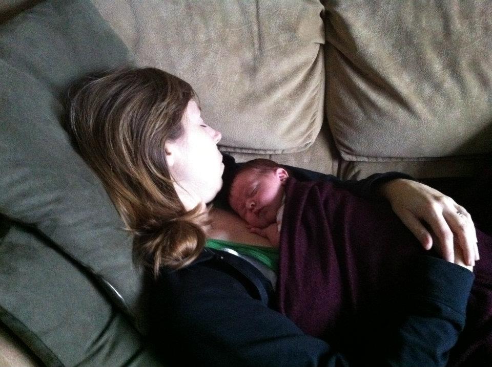Me and Miss M when she was 11 days old
