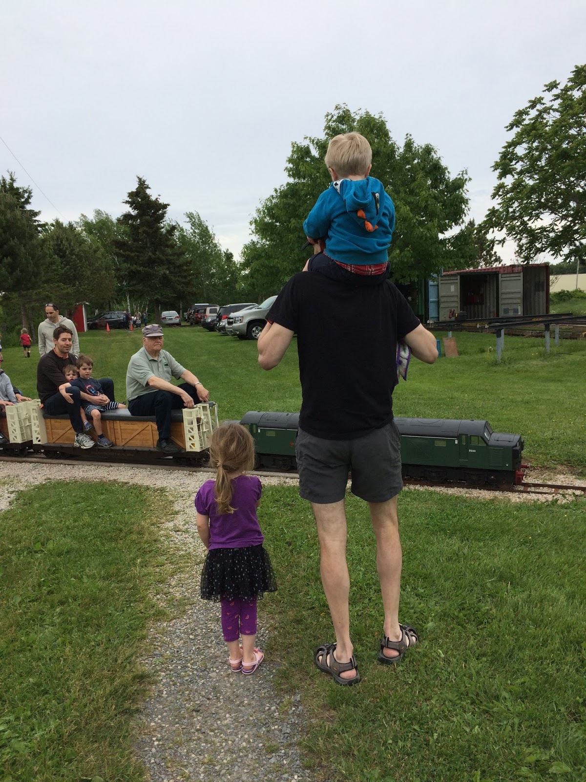 Checking out the diesel with Dad