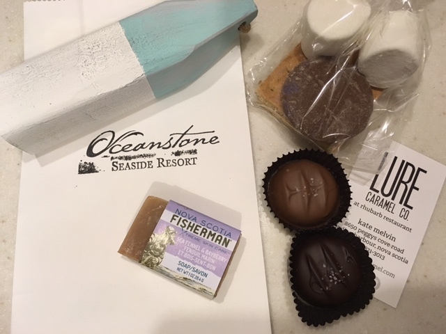 Amazing gift bag from Oceanstone Seaside Resort (also, those LURE sea salt caramels, to DIE for.