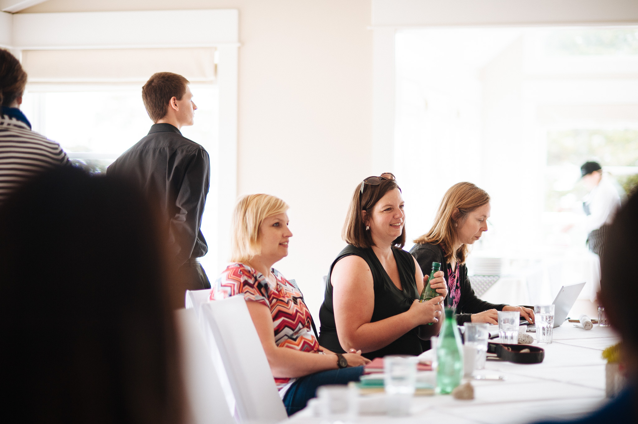 Getting down to business with Lori from Farm Fresh Style and Jenn from Simple Local Life. (Photo courtesy of Tanya Canam Photography)