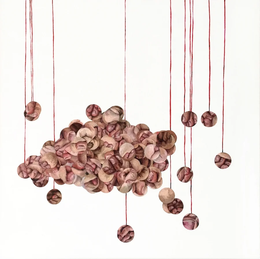   Incoherent Longing For Gravity  oil on wood panel, 20x20 inches ©2015 