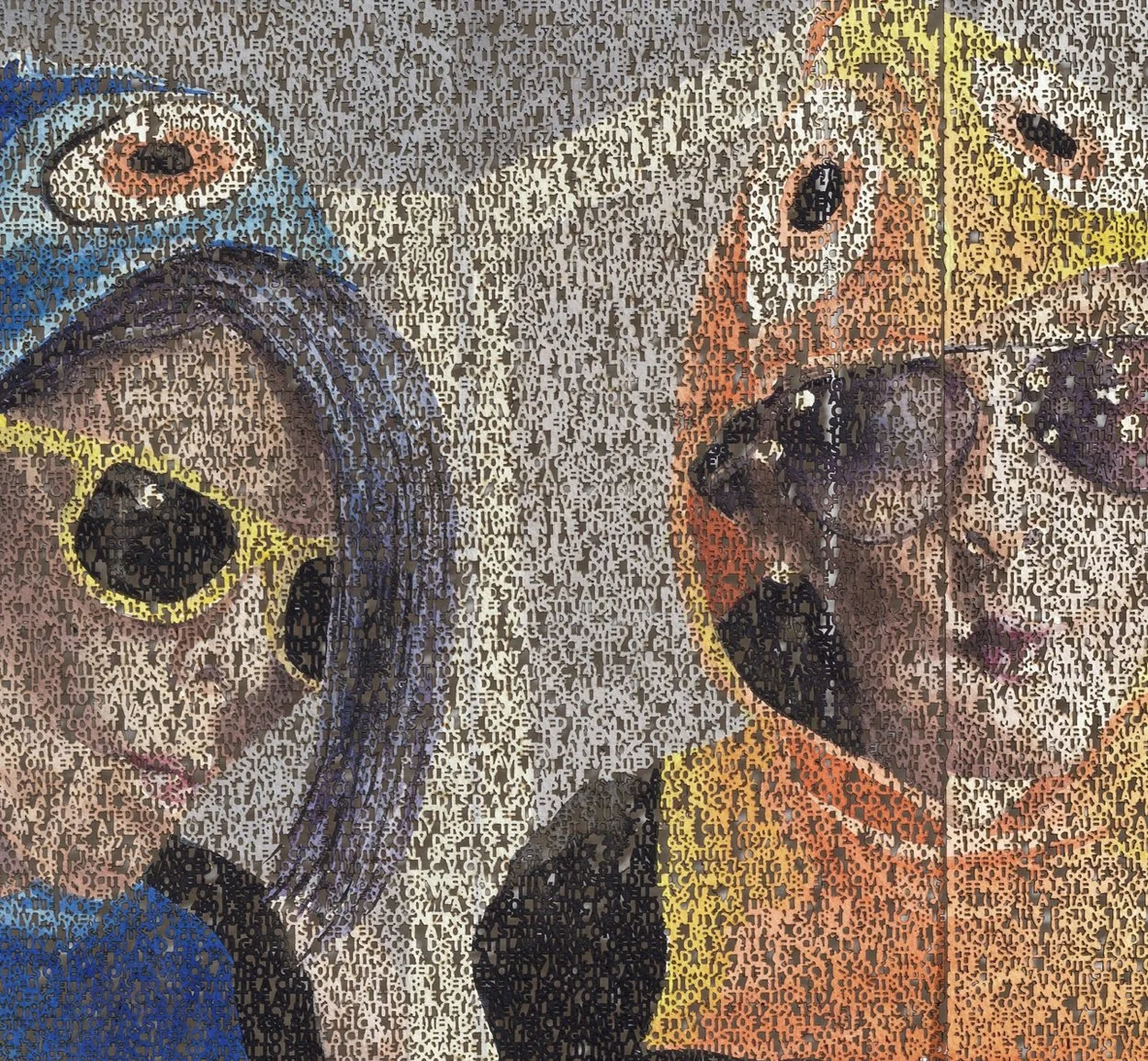  Stacey Bailey vs Mansfield Independent School District, close up, laser cut ink painting on paper, frame 38.5x35.5 inches ©2023 