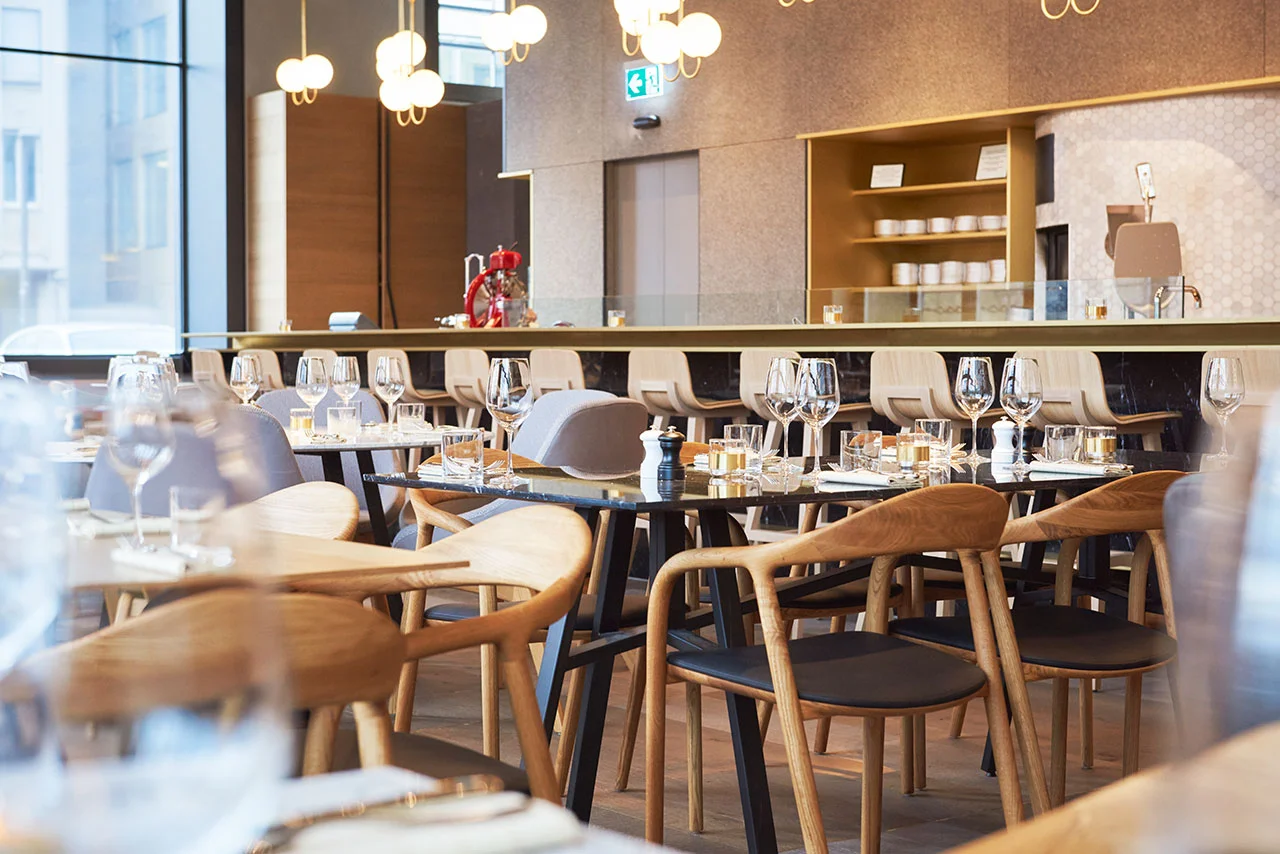 Neva chair designed by Regular Company @ Piu Ristorante Switzerland