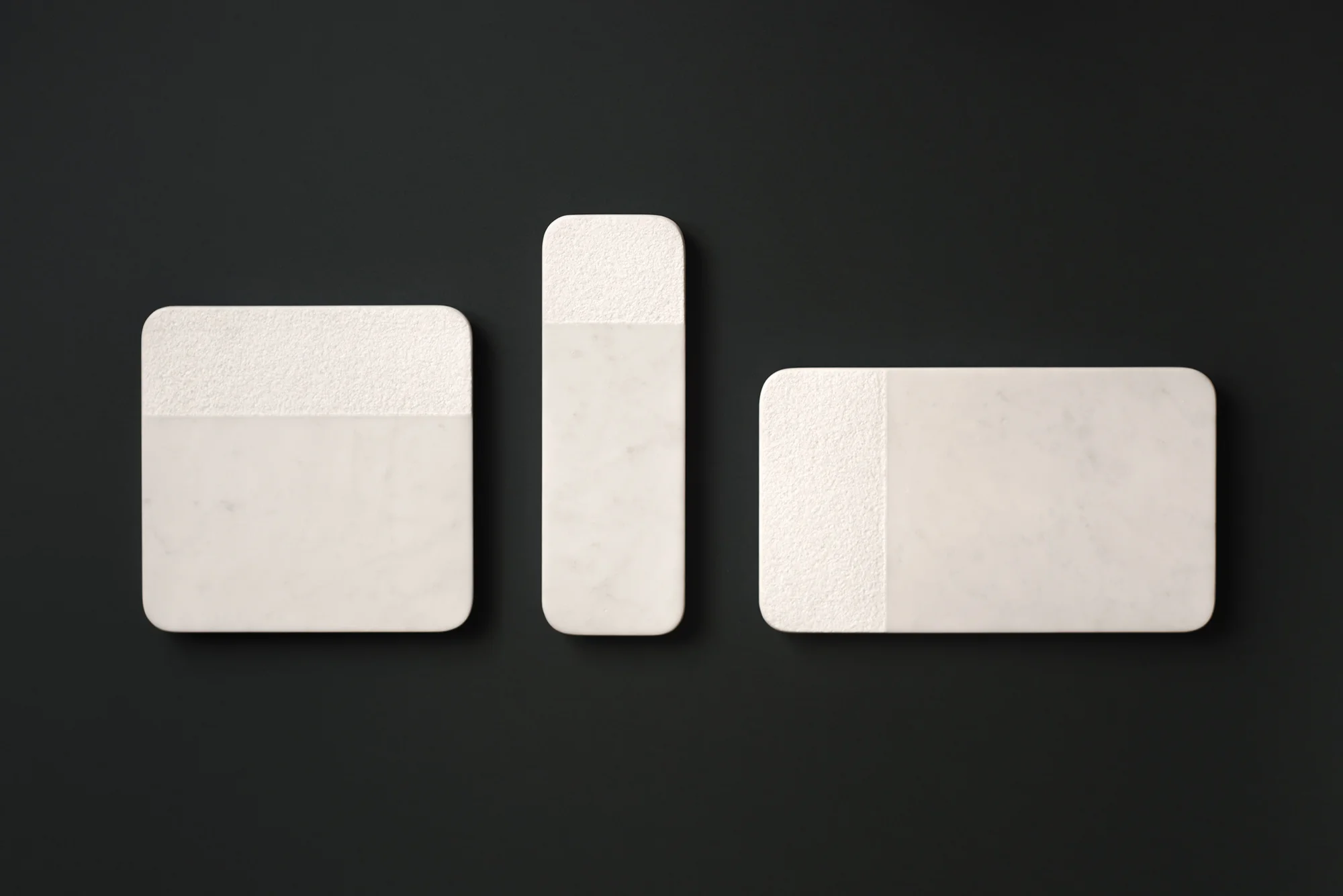 Marble serving trays designed by Regular Company