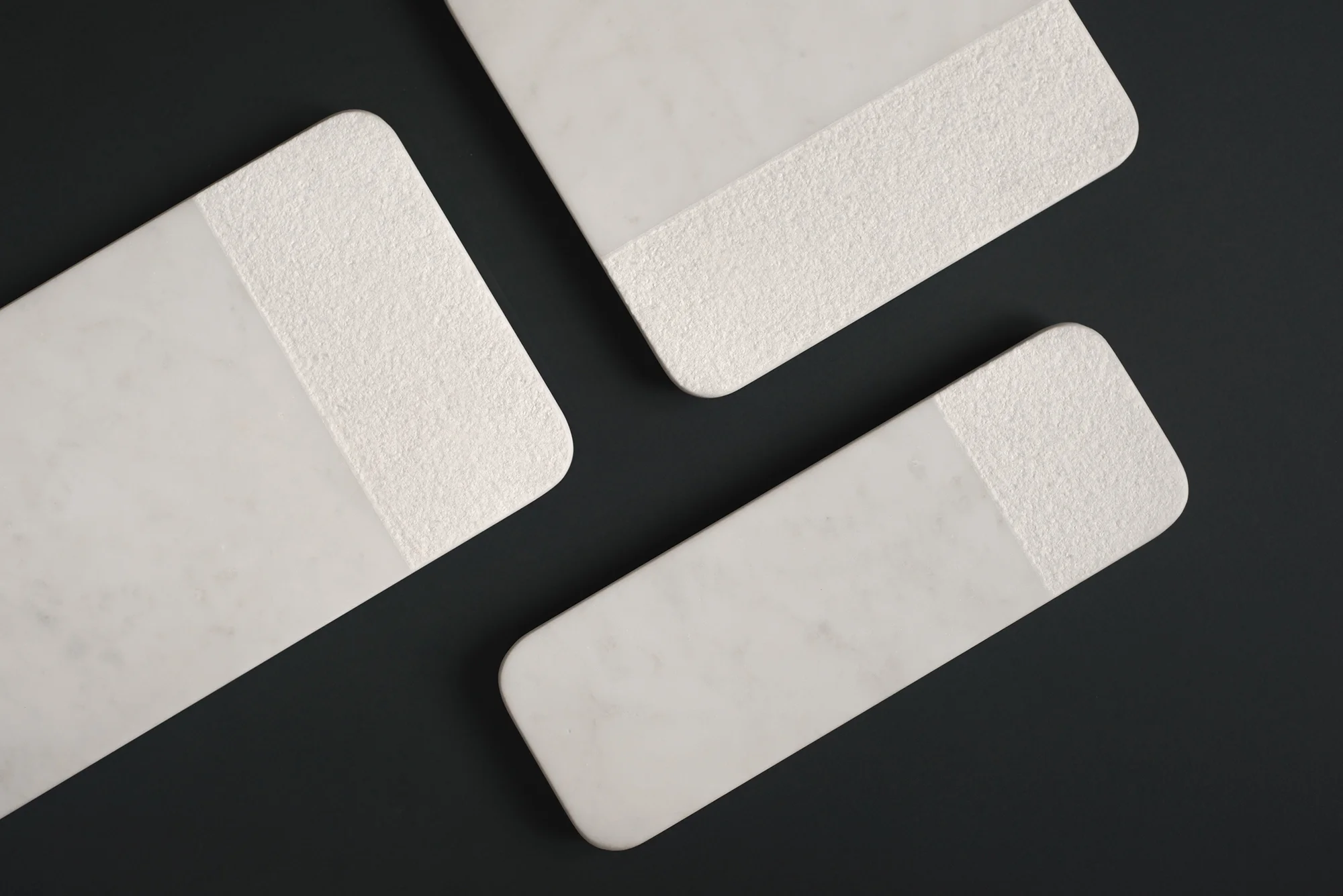 Marble serving trays designed by Regular Company