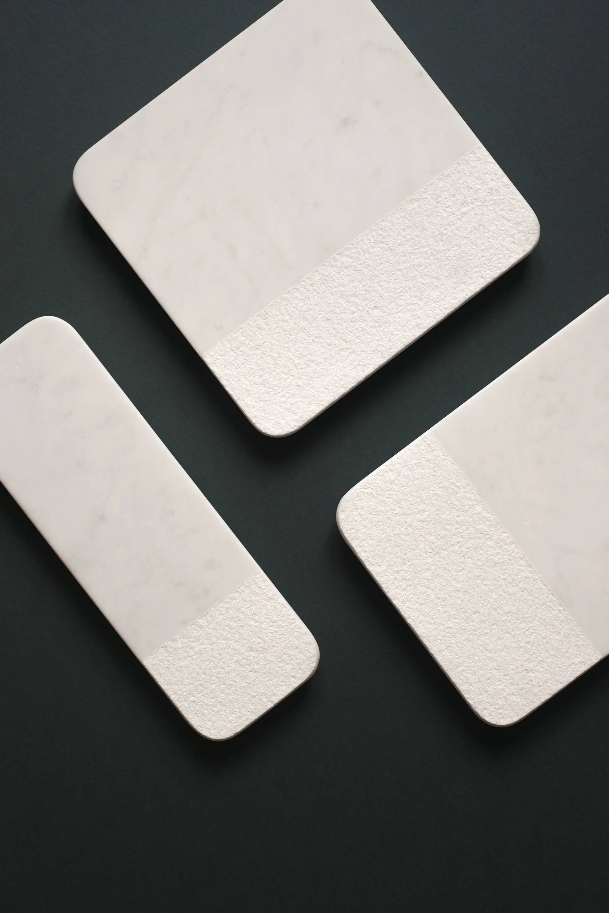 Marble serving trays designed by Regular Company