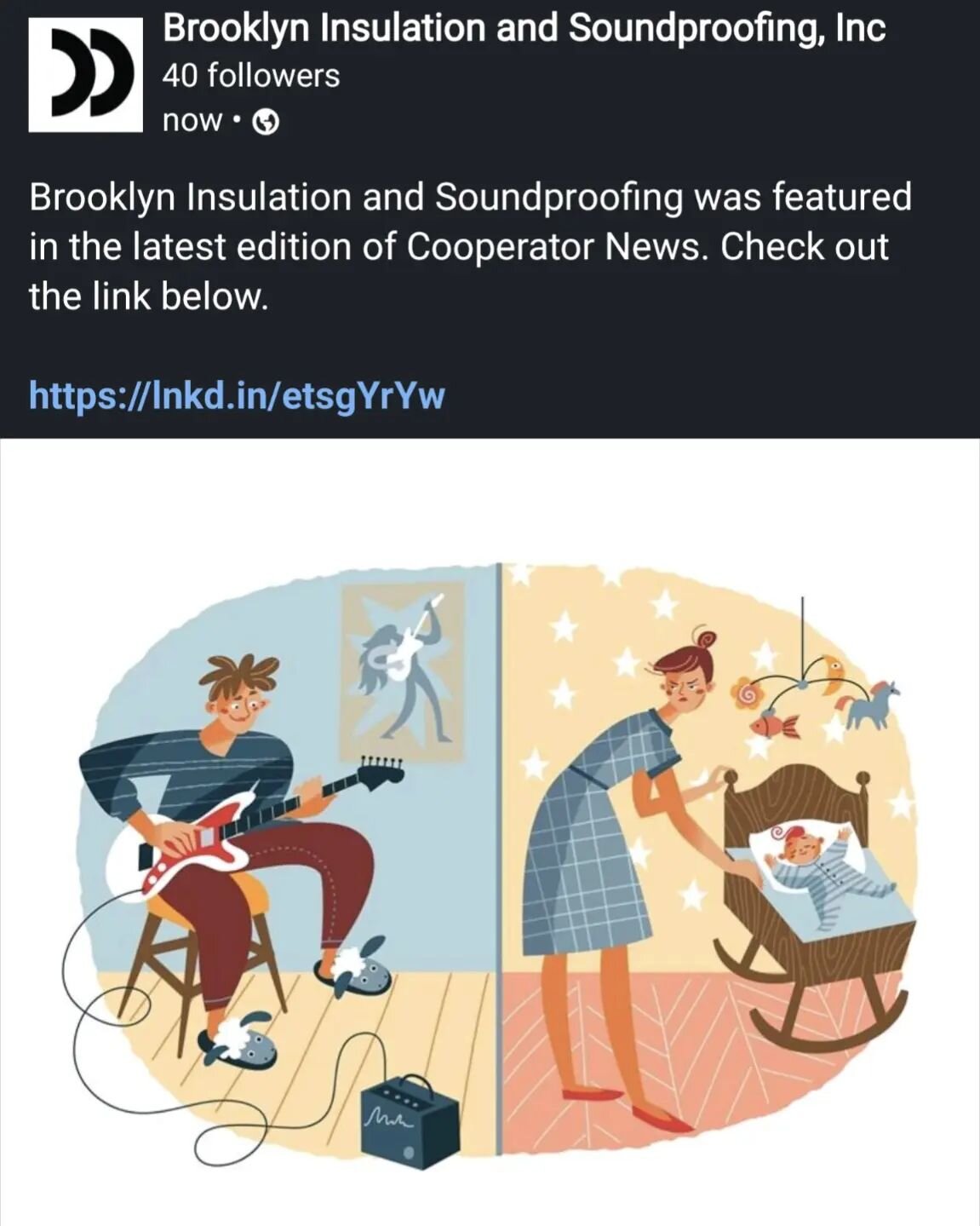 Brooklyn Insulation and Soundproofing was featured in the latest edition of Cooperator News Check out the article in the link below. 

https://cooperatornews.com/article/soundproofing-2