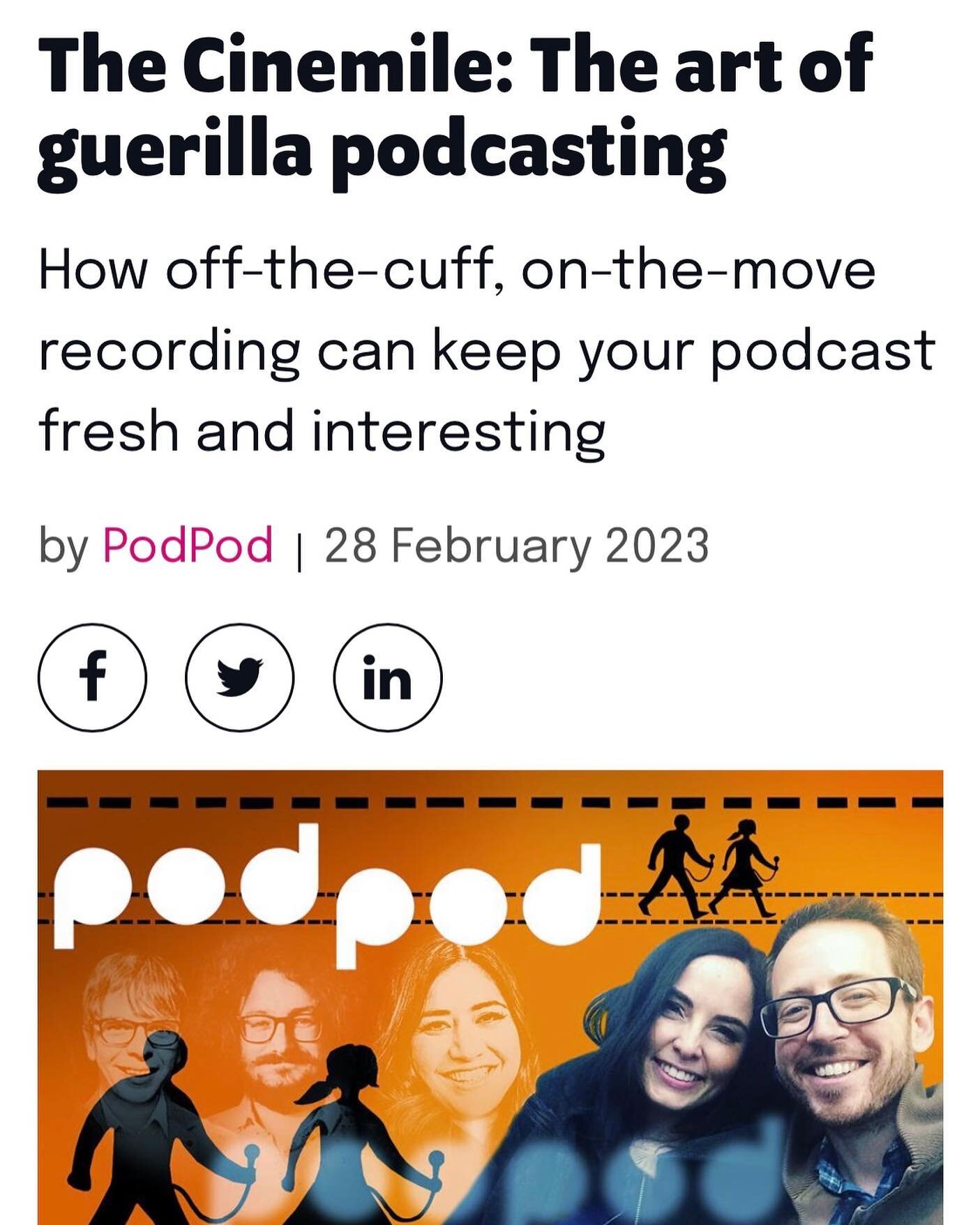 Thanks @podpodofficial for chatting to us. Guerilla podcasters? The coolest thing we&rsquo;ve ever been called! Anyone interested in the business of podcasting, PodPod has just launched from the makers of  @campaignmagazine, and is really interesting