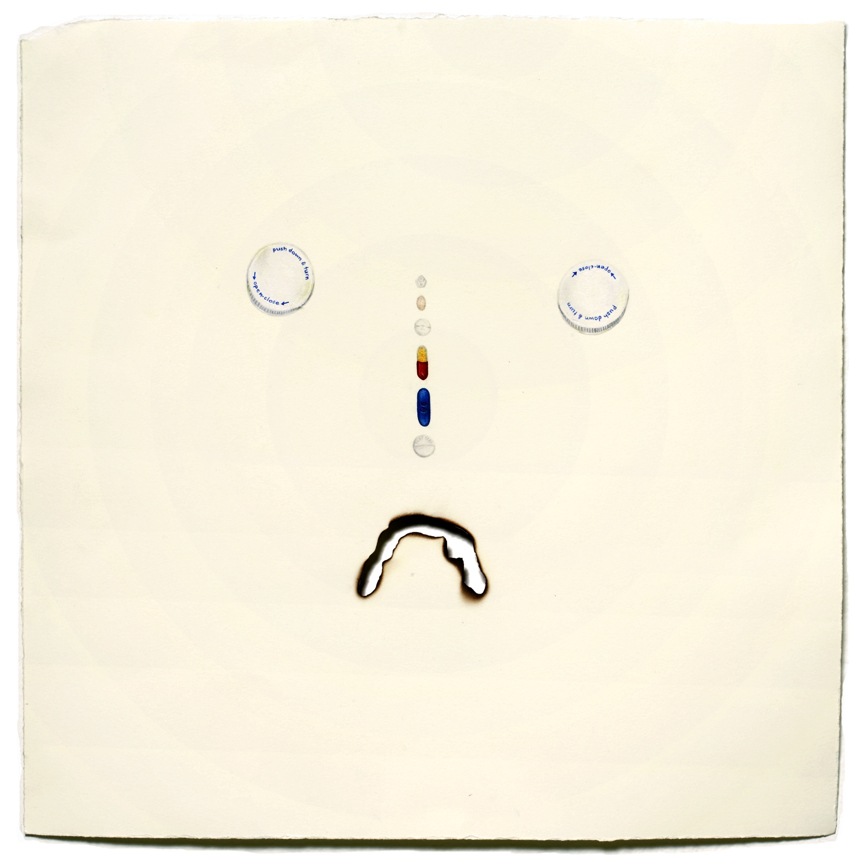 "Push N' Turn" pencil, colored pencil, acrylic on paper, 15" x 15", 2007