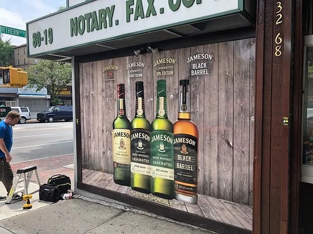 Jameson wall vinyl wrap @ Angie’s Liquors in Queens, NY
Swipe➡️ for before and after 
#jameson #vinyl #wall #NYC #queens