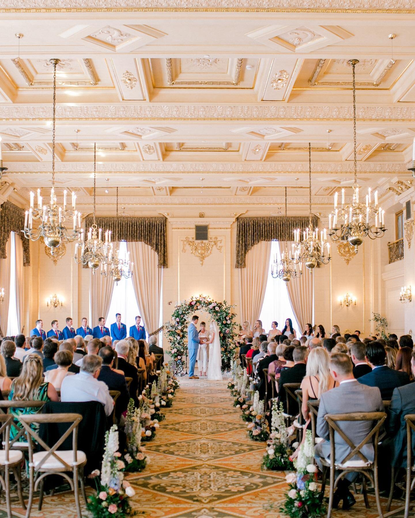 A 6 tier cake crafted by the bride herself. The ballroom of a historic landmark transformed into a garden oasis. Some of my most treasured vendor friends attached to the day. This wedding truly was stunning. 

Jenna and Mike honour family above all e