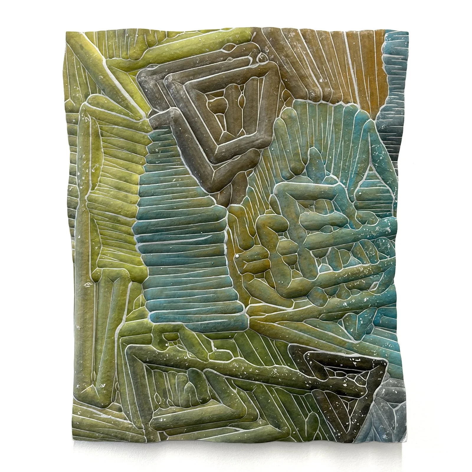  17 × 14 inches cast paper clay, watercolor 