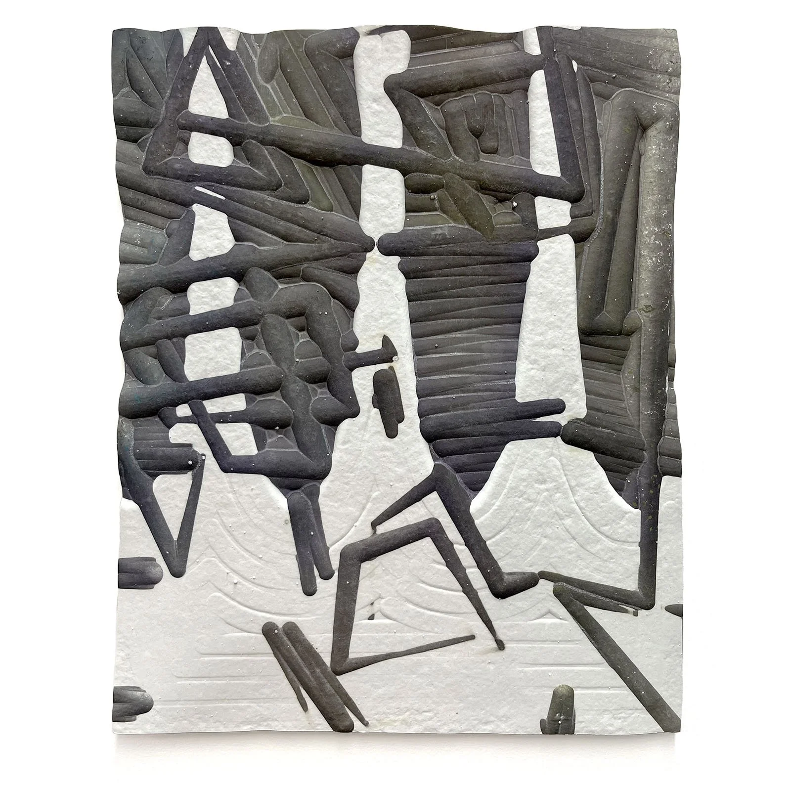  17 × 14 inches cast paper clay, watercolor 