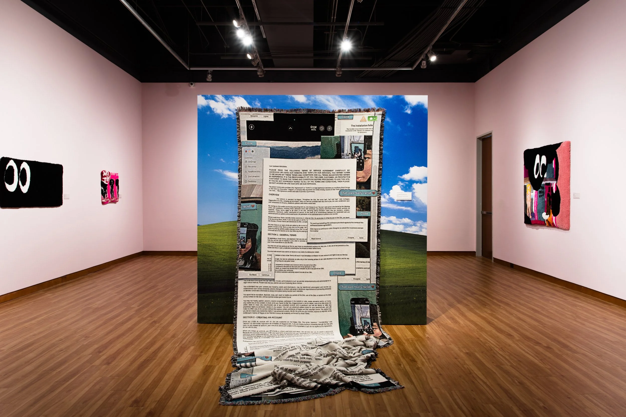 Installation view, Qualeasha Wood: code_anima , 2024, Harvey B. Gantt Center for African-American Arts + Culture, Photography by Christina Hussey.