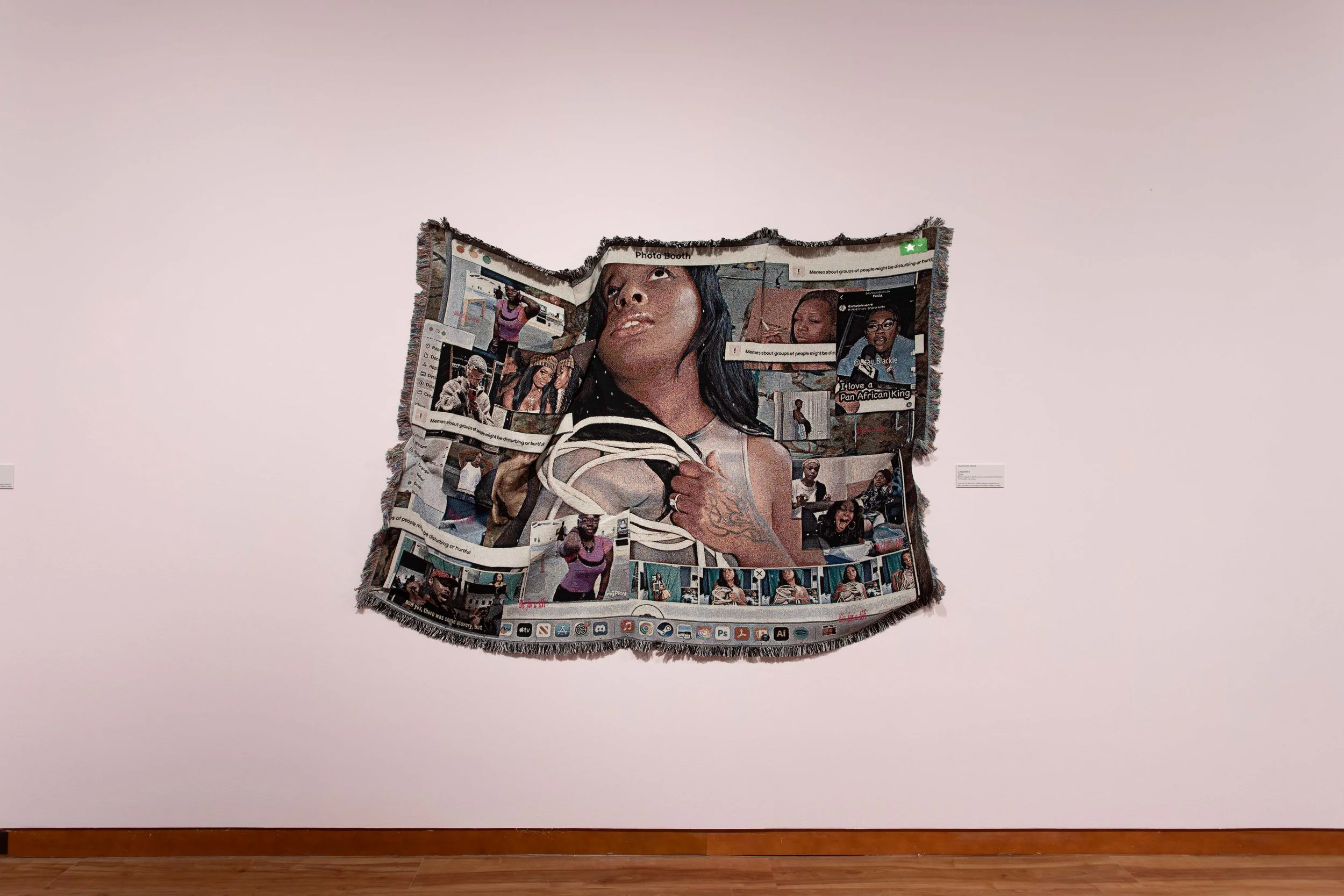 Installation view, Qualeasha Wood: code_anima , 2024, Harvey B. Gantt Center for African-American Arts + Culture, Photography by Christina Hussey.