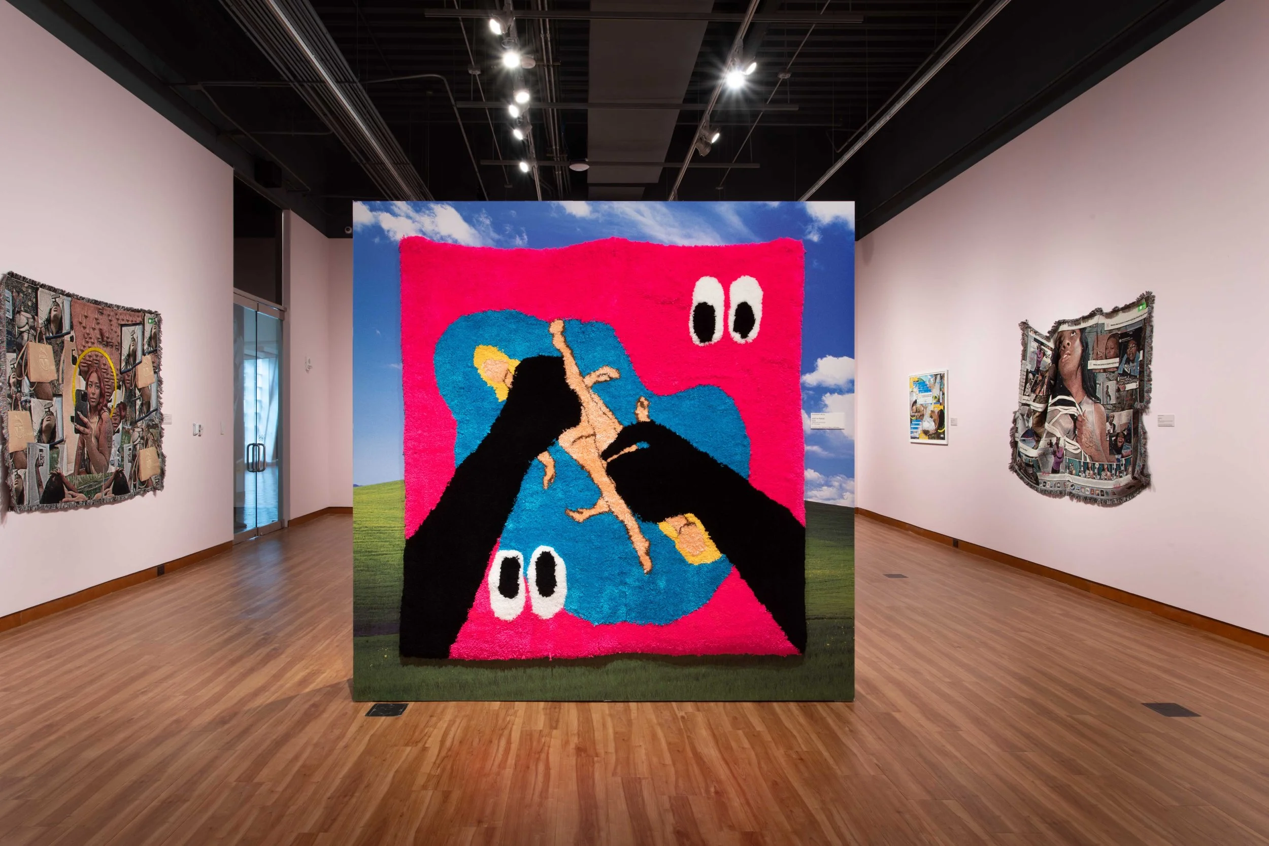 Installation view, Qualeasha Wood: code_anima , 2024, Harvey B. Gantt Center for African-American Arts + Culture, Photography by Christina Hussey.