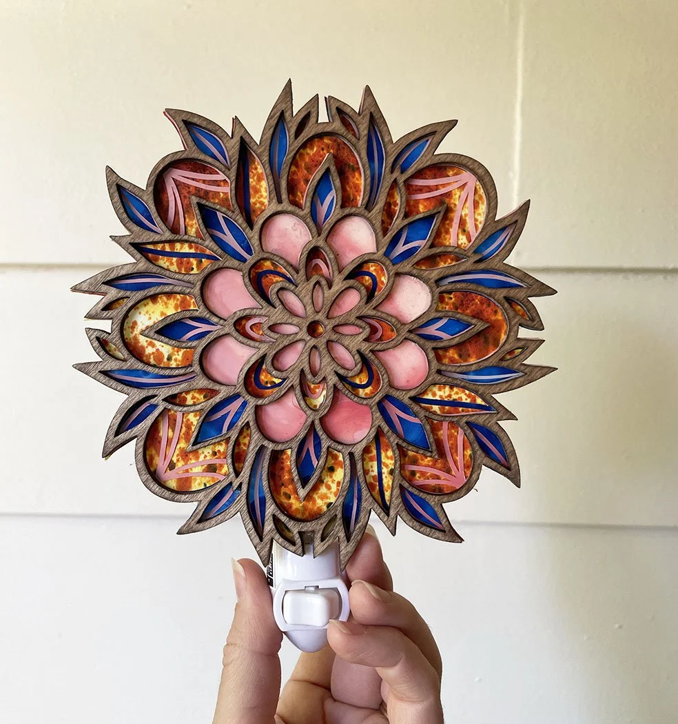 Mandala Nightlight Pink
