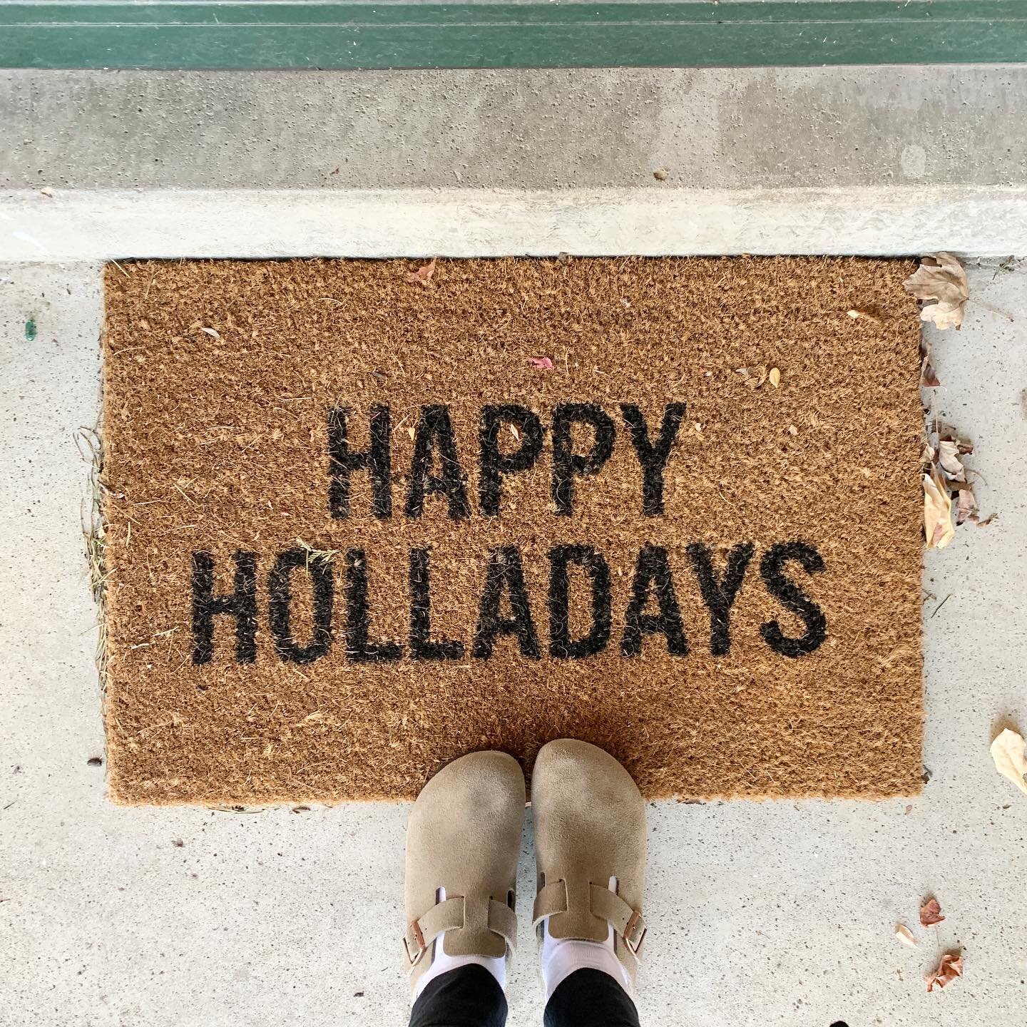 Some holiday decorations are sentimental, and some are this silly doormat. 

Happy Holladays everyone. 🎅🏻🎄