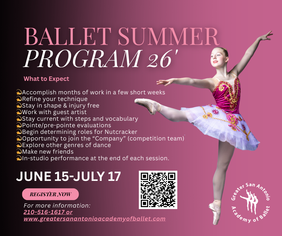Pre-professional ballet intensive, toddler dance summer camp, Boerne ballet school, San Antonio dance studio.