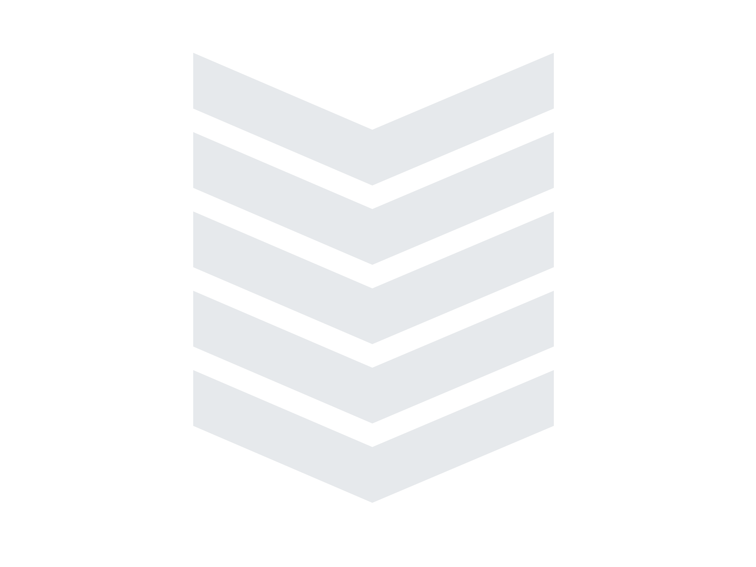 A stylized dark blue arrow pointing downward, composed of multiple stacked layers, resembling a layered arrow or chevron design.