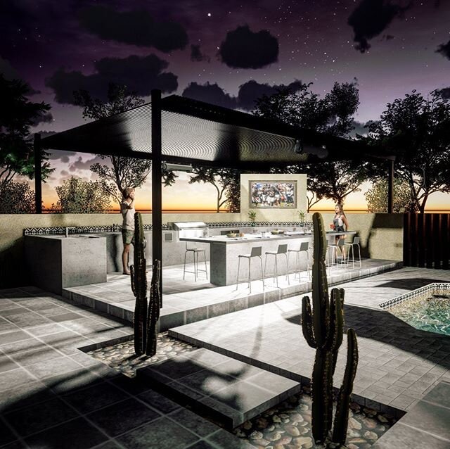 Happening Now @ Desert 🌵 Highlands. Design Build, Deluxe Outdoor Kitchen and Hardscape project. 
Stay tuned..... 💯 🔨