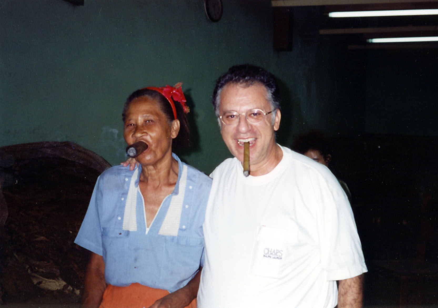 Smoking at the Partagas Factory in Habana