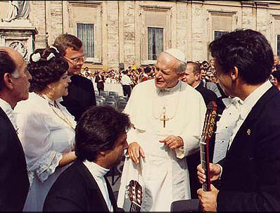 With Pope John Paul II in Vatican City