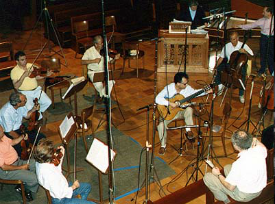 Recording Vivaldi concertos with members of I Musici.