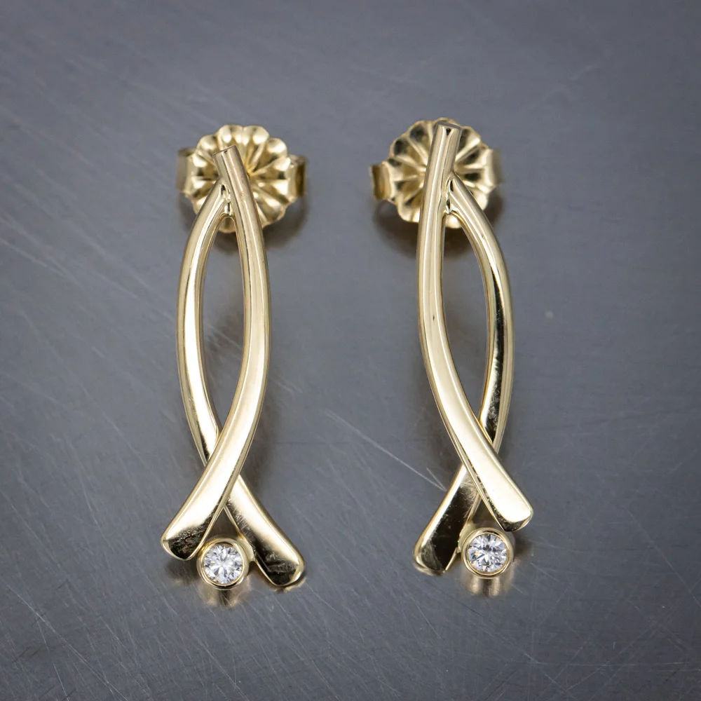 Earrings Custom Fine Jewelry White Gold Emerald And Diamond