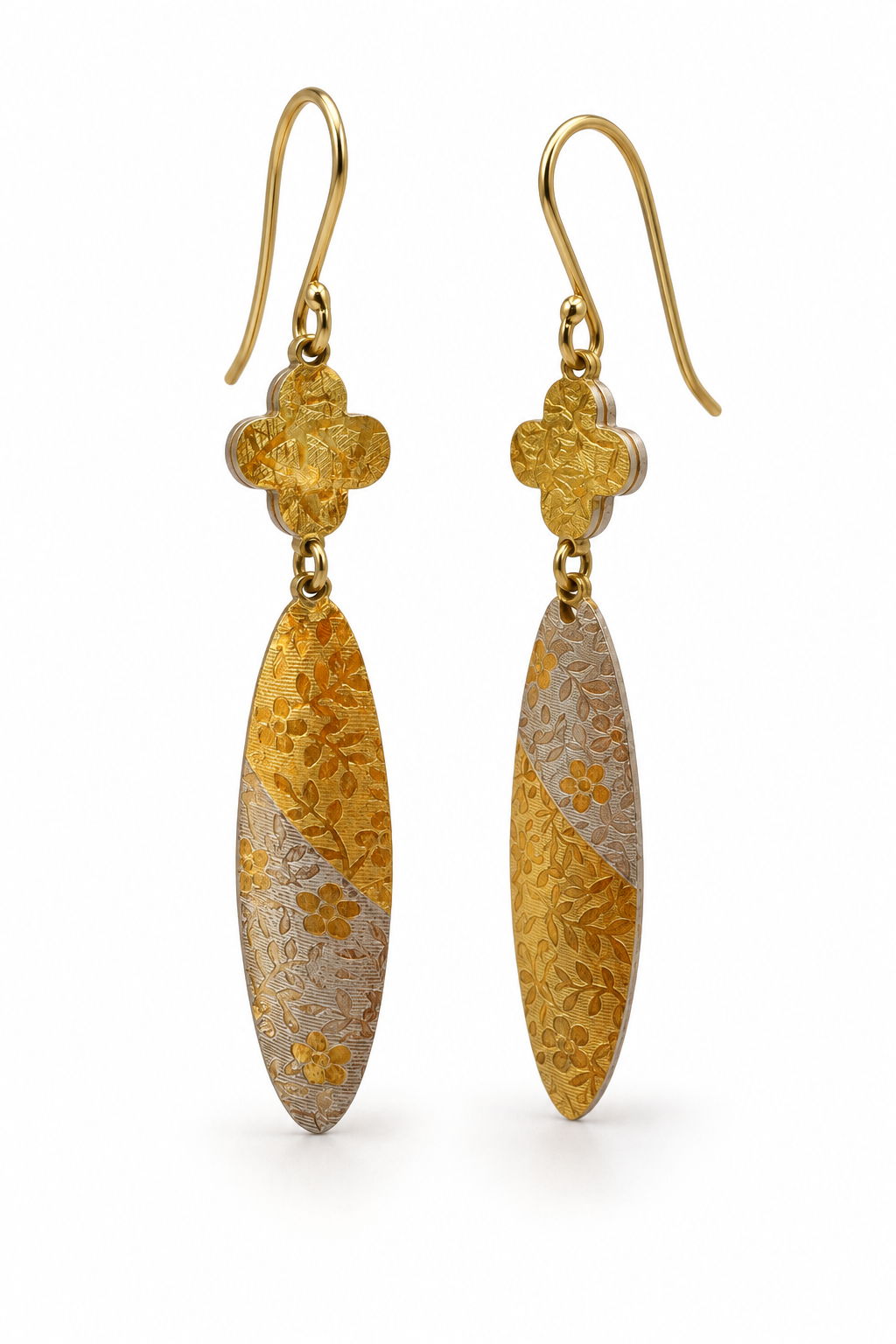 Drop Earrings in Silver and Gold.png