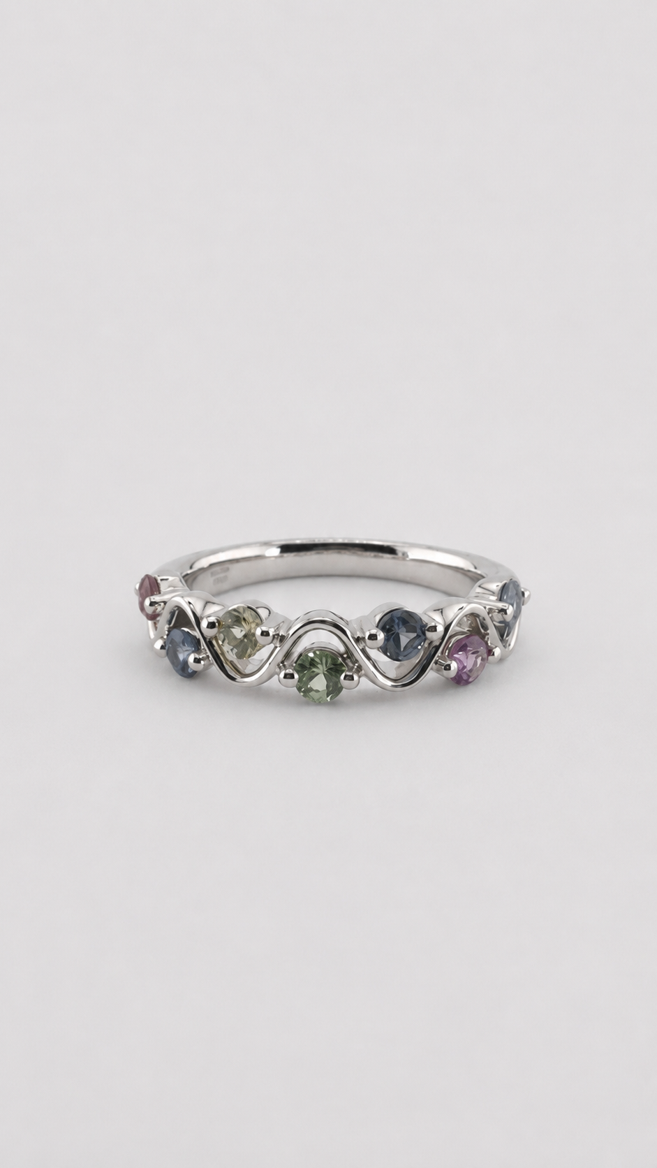 Multi-Color Sapphire Freeflow Ring