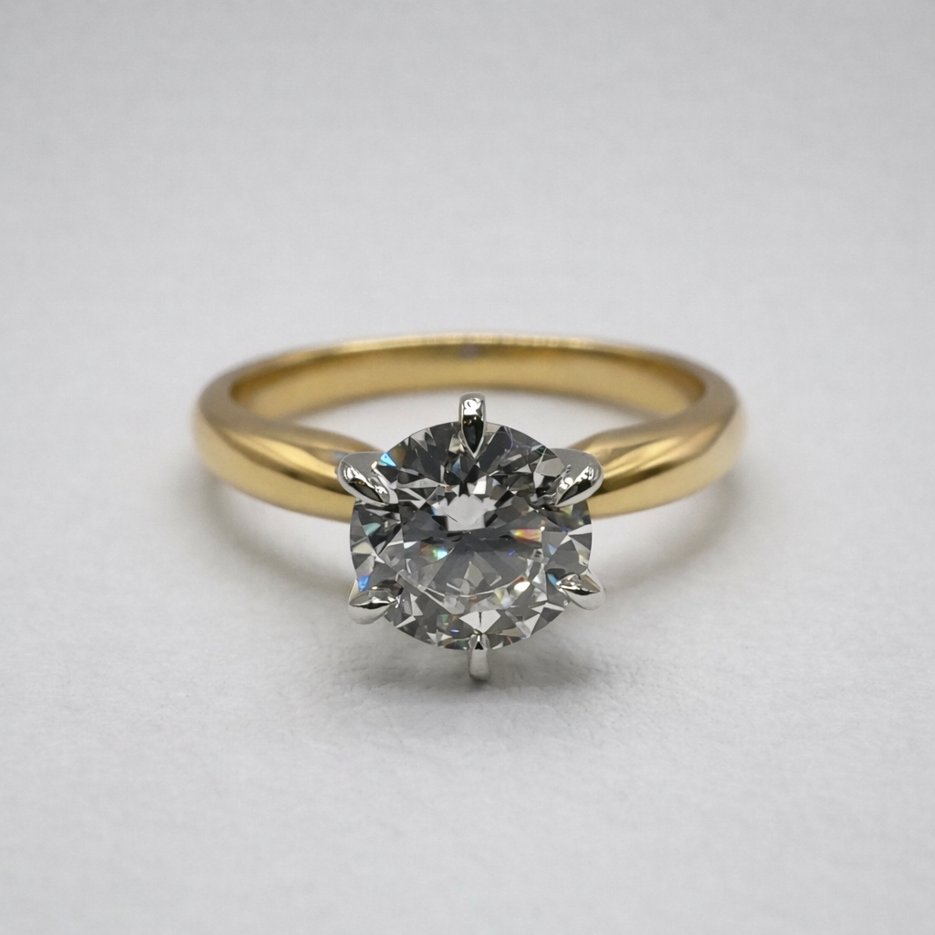 6-Prong Round Brilliant Solitaire