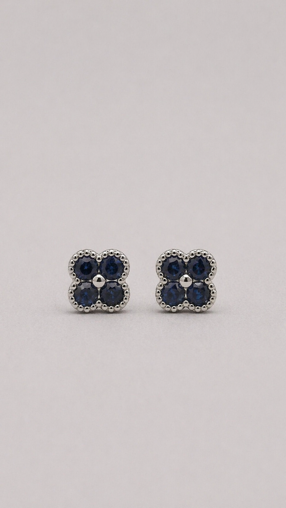 The Sapphire Clover Studs