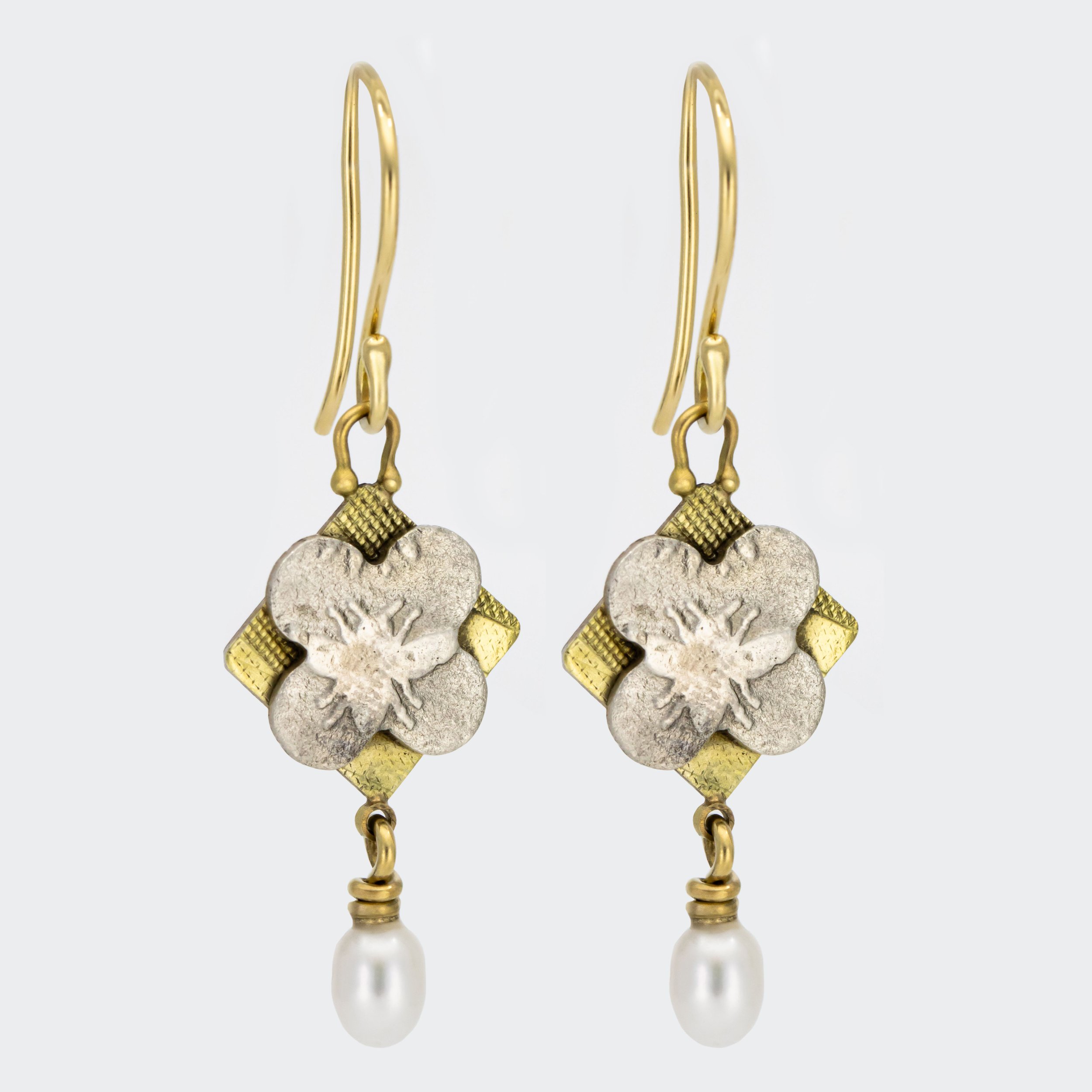 Honey Bee Pearl Dangles