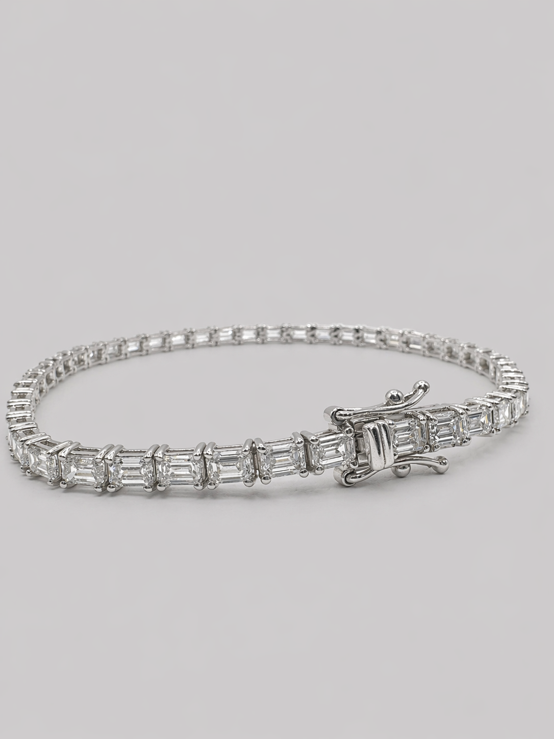 Emerald-Cut Diamond Tennis Bracelet