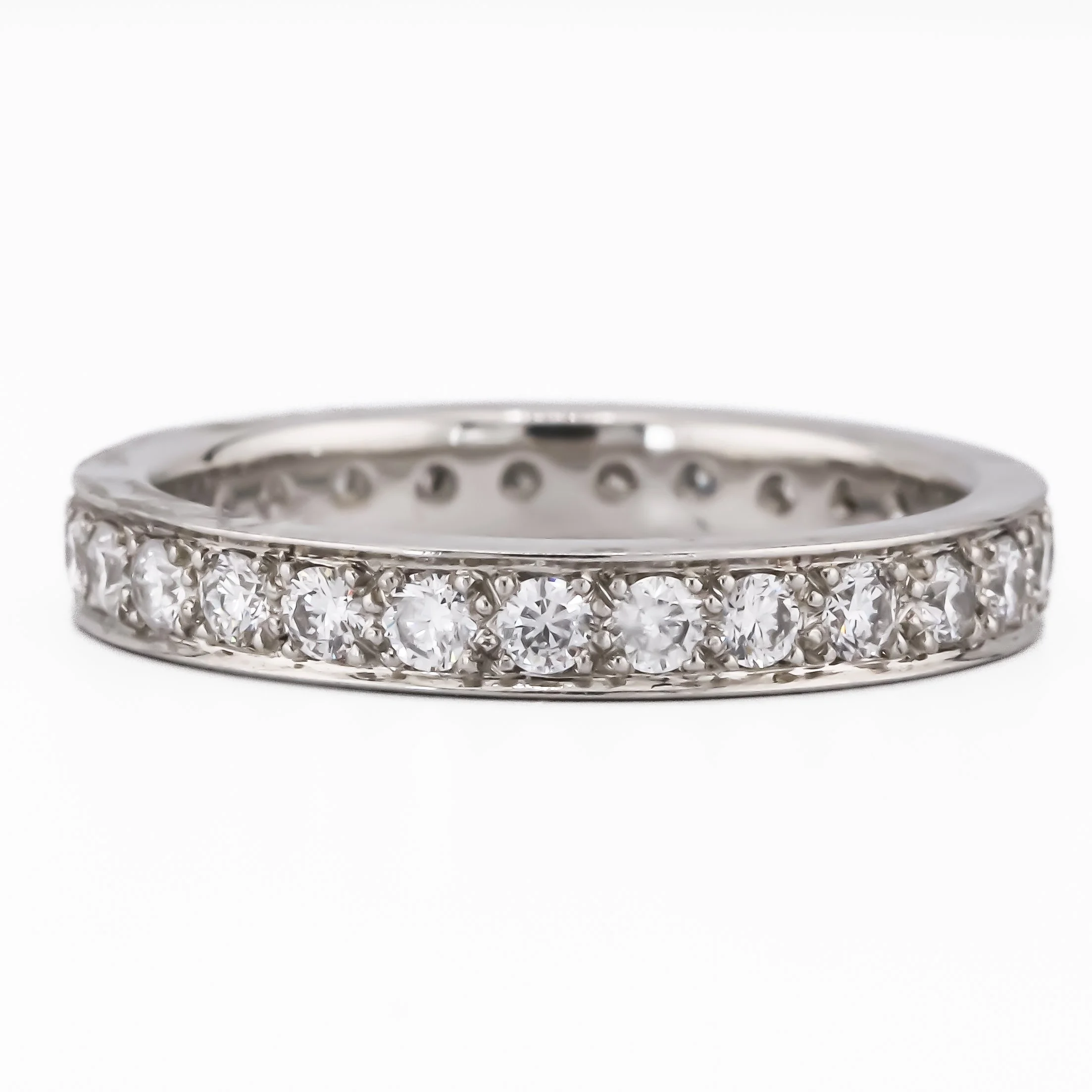 Bead-Set Diamond Eternity Band in Platinum