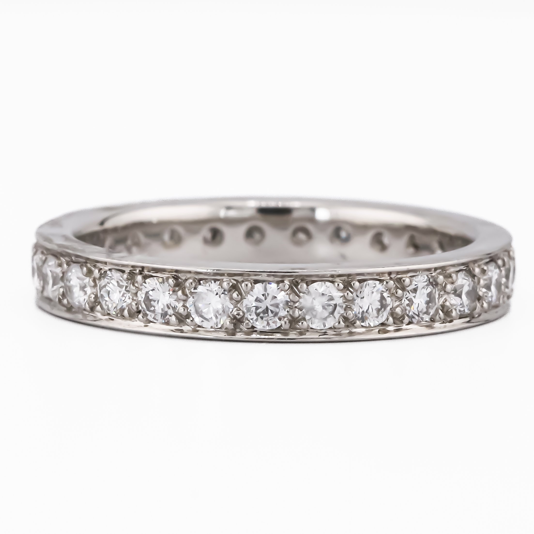 Bead-Set Diamond Eternity Band in Platinum