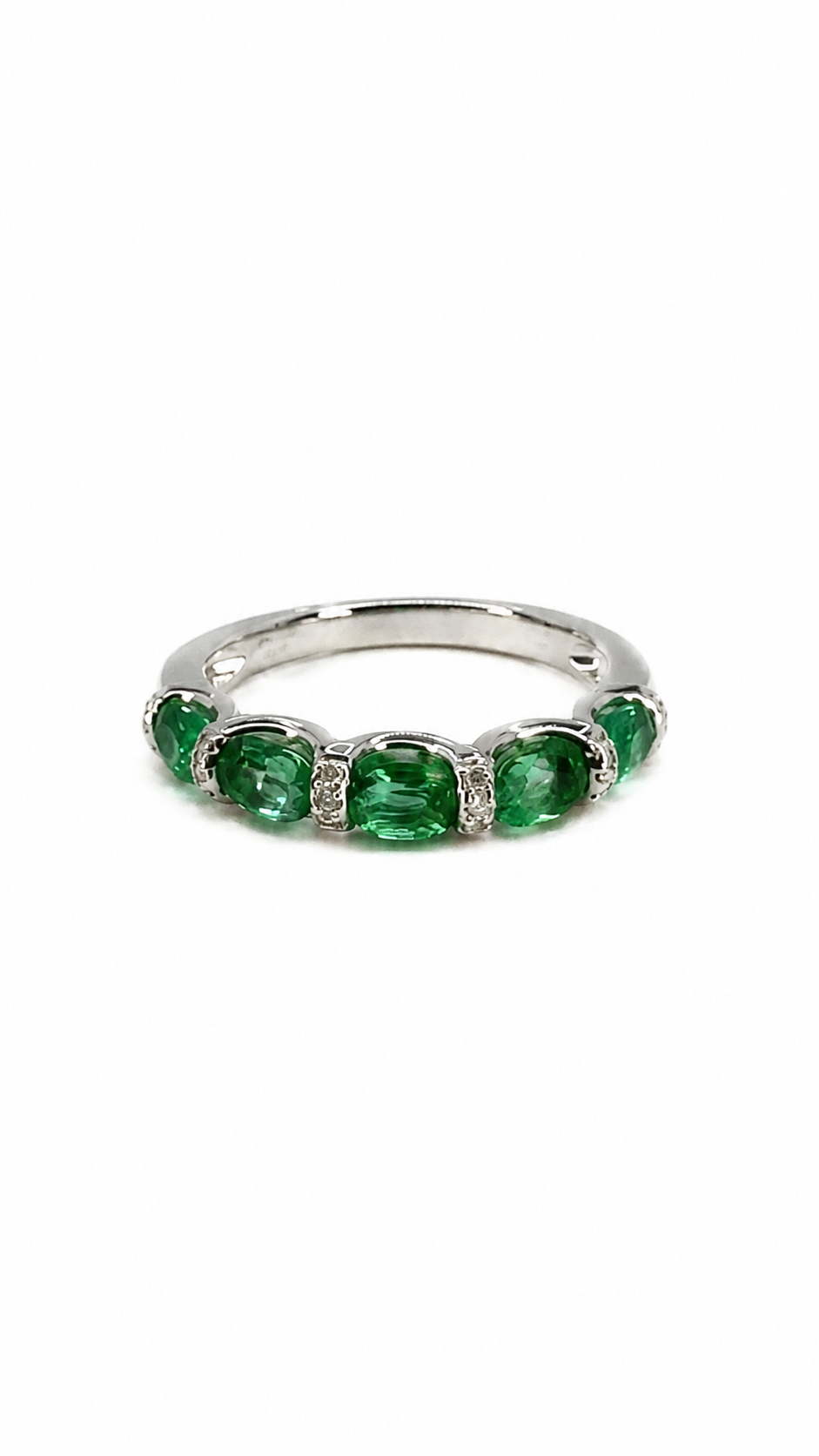 5-Stone Oval-Cut Emerald Band