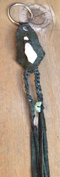 selenite, citrine, + turquoise (sold)