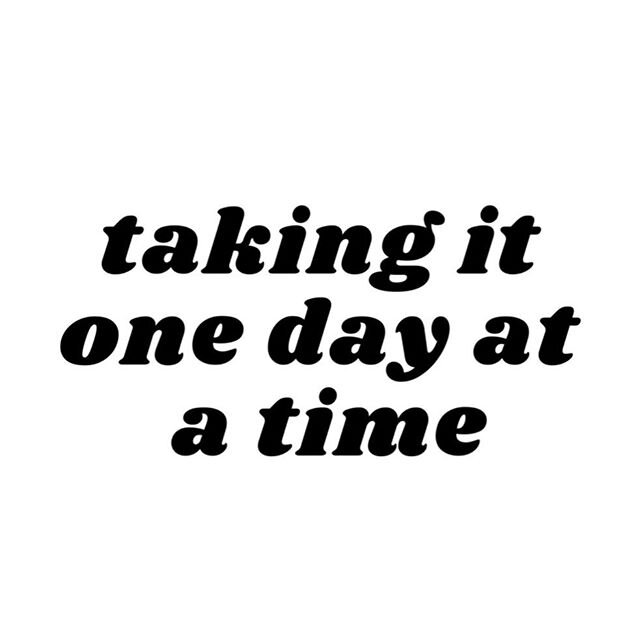 Taking things one day at a time is perfectly okay and all that we can do right now 💛✨ We will get through this!