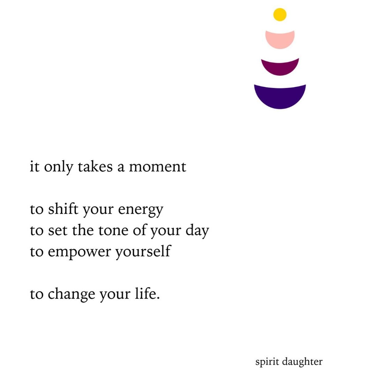 Monday reminder: Your energy is your choice. How will you show up today? ✨
