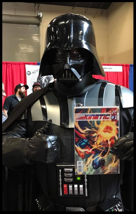 Darth Vader holding Issue #1 of Kinetic