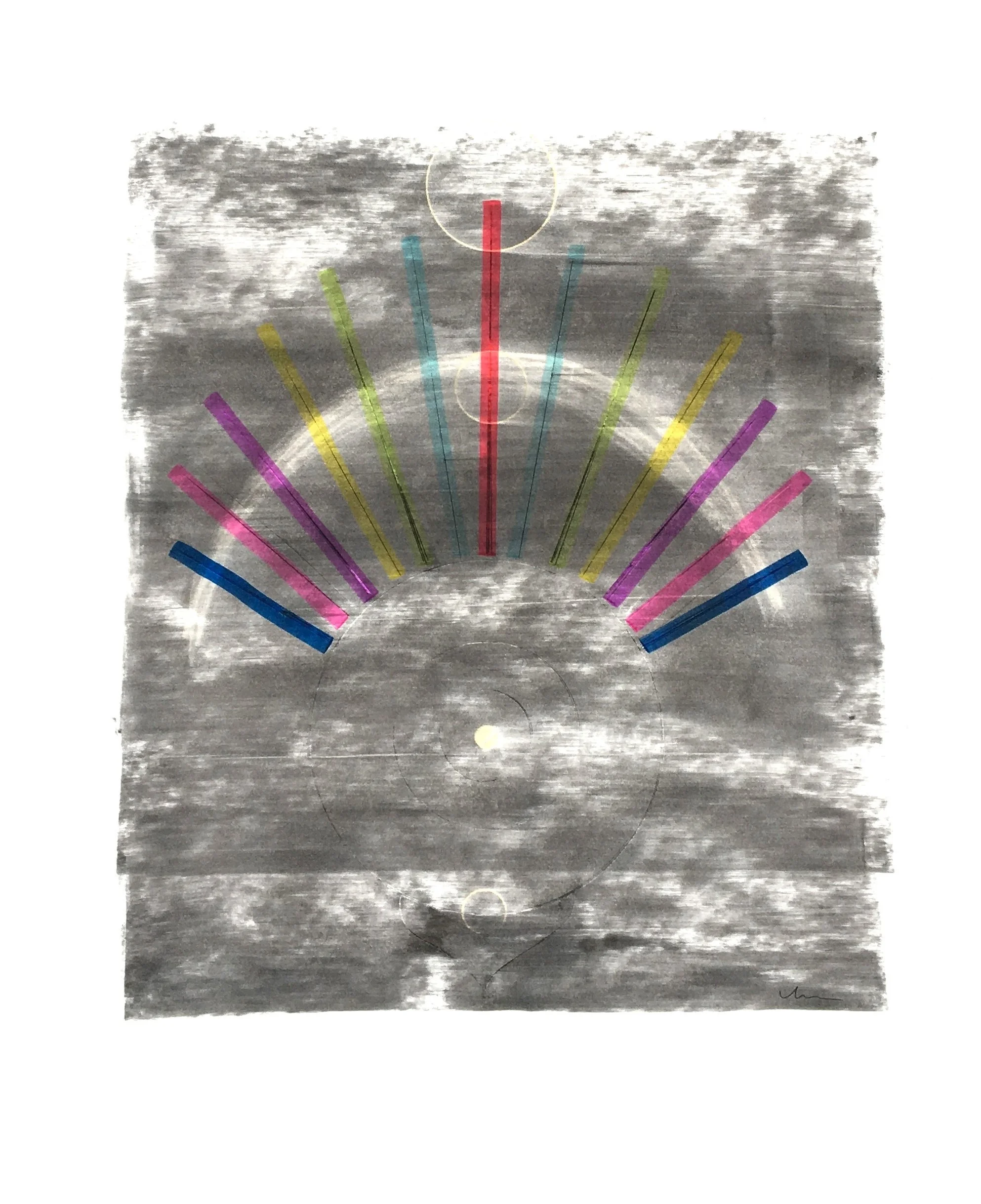 Deejay Scribbles - 24 X 18 Impressed Line, Ink, Pencil, and Charcoal on Bristol