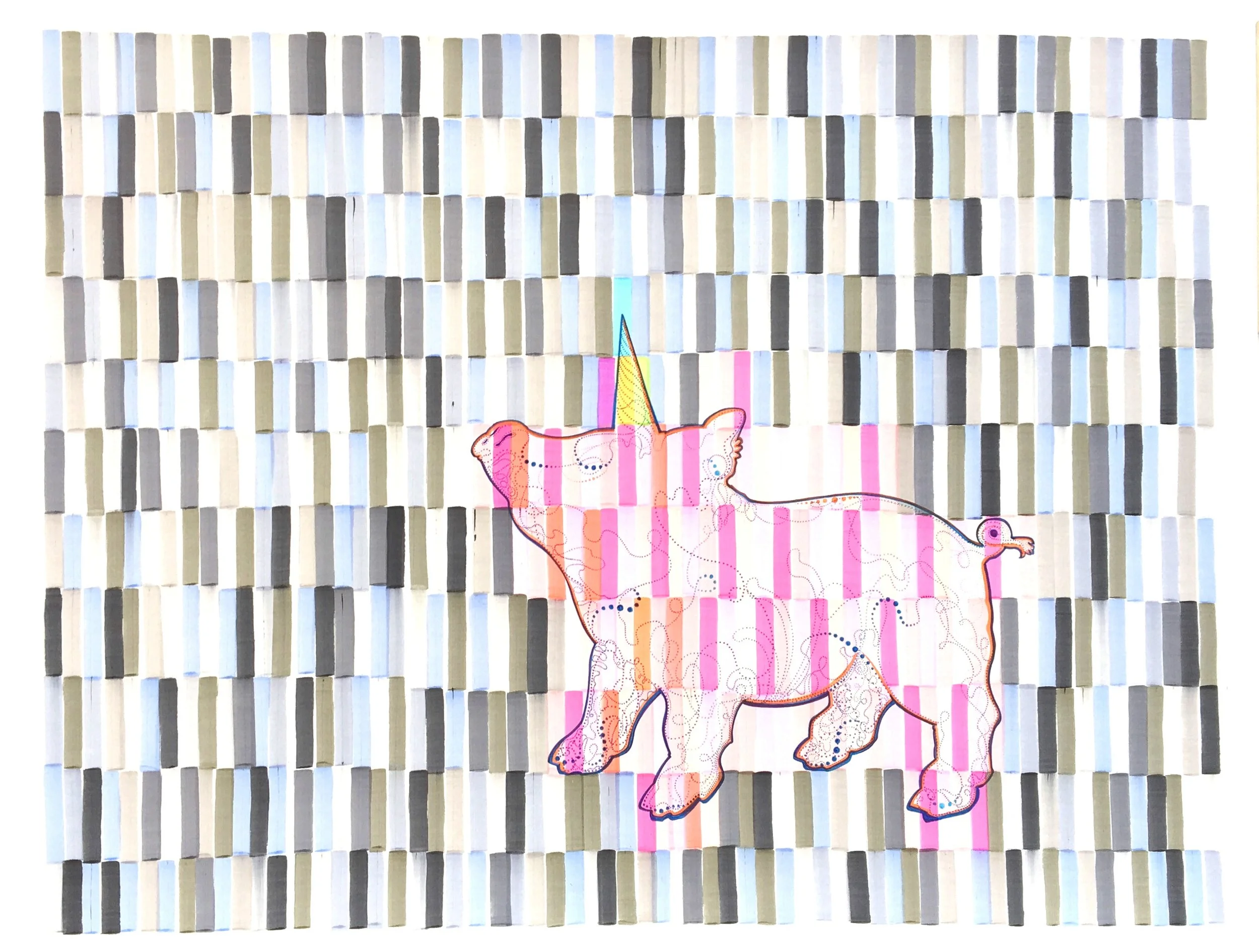 Digipigleticorn - 19 X 24 Archival Ink on Bristol