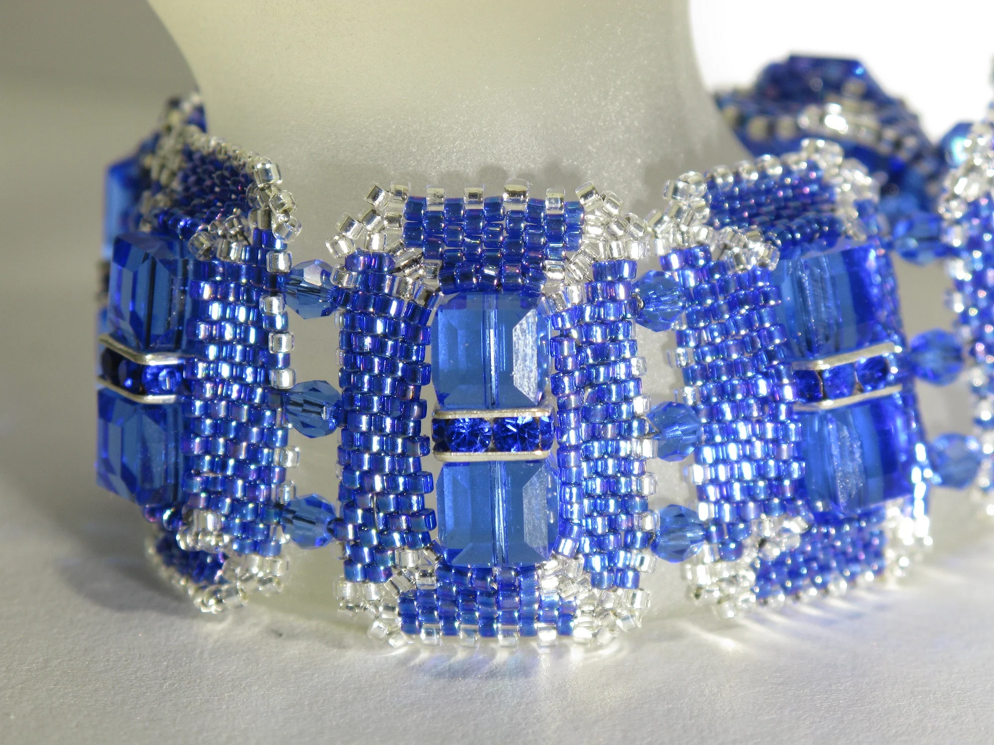 Peyote Embellished with Crystal Cubes - $40.JPG