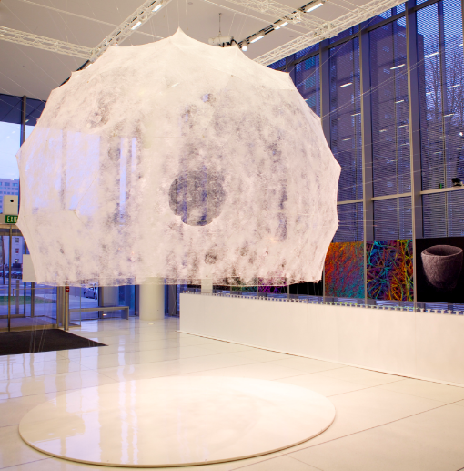 Photo Credit: Silk Pavilion - Neri Oxman. Photo Courtesy of Wikimedia.