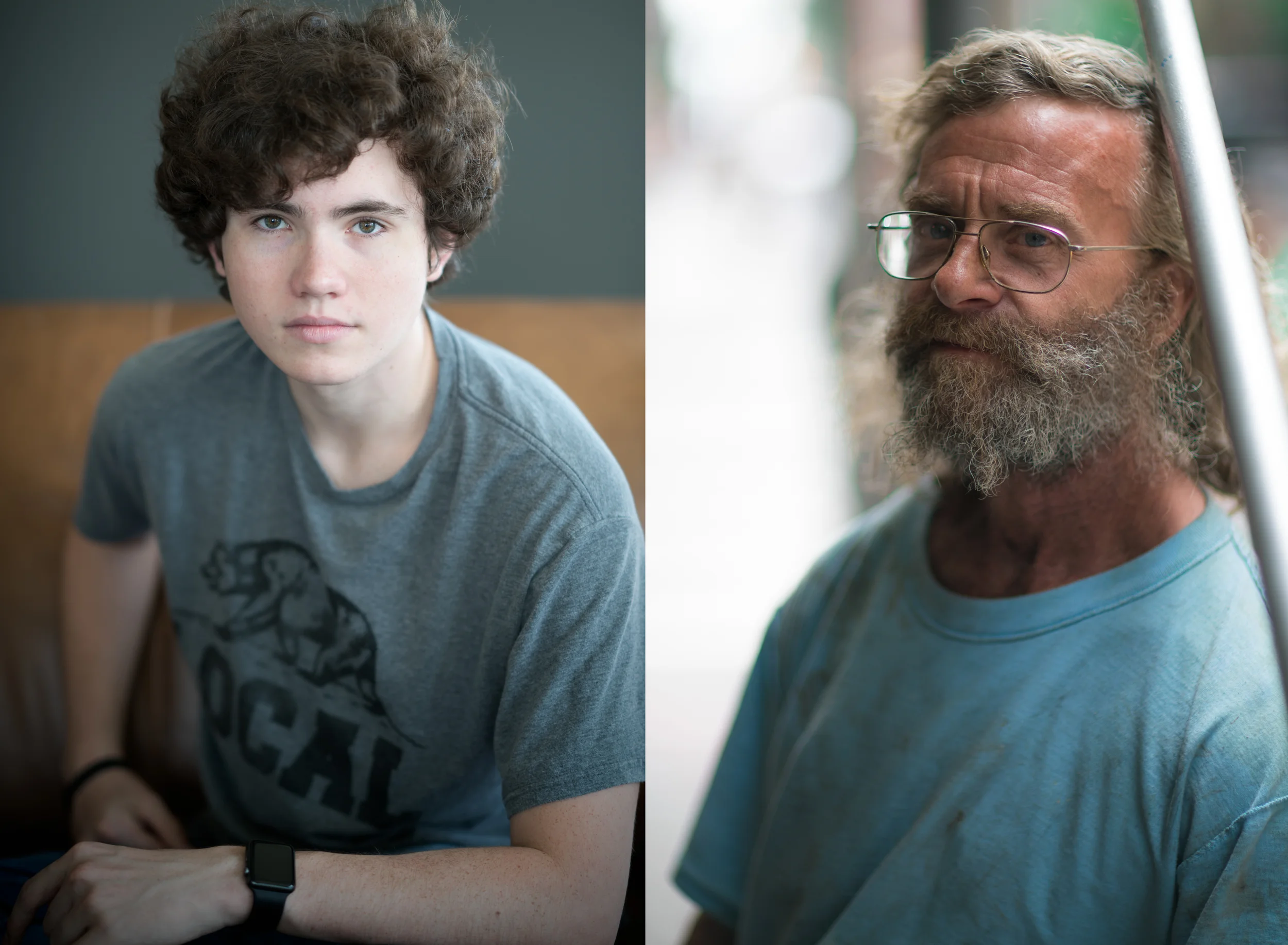 Formal portrait on the left, street portrait on the right. Do both belong in my social media marketing strategy?